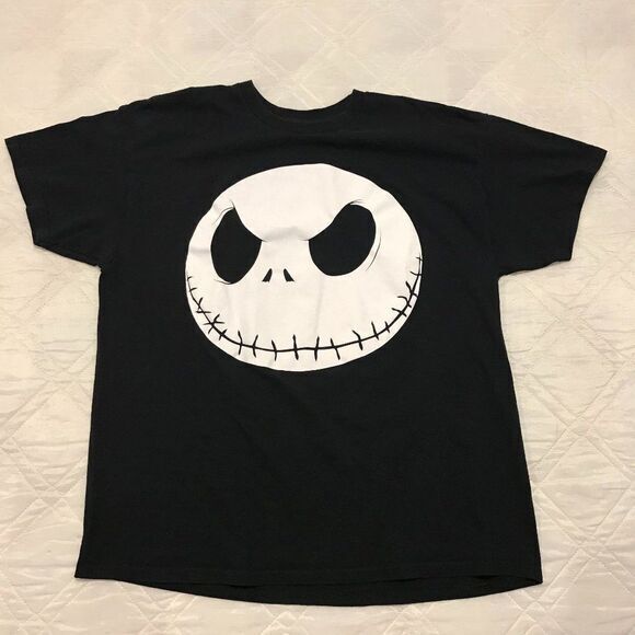 Disney Other - Nightmare‎ Before Christmas Jack Skellington Head black T shirt XL